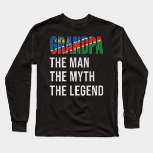 Grand Father Namibian Grandpa The Man The Myth The Legend - Gift for Namibian Dad With Roots From  Namibia Long Sleeve T-Shirt